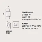 Luminária de parede quadrada para exterior, colorida de terracota Square - Toscot Viadurini