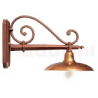 Luminária de parede externa vintage em alumínio e latão fabricada na Itália - Adela Viadurini