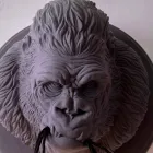 Candeeiro de parede com 3 luzes em Gorilla Ceramic Gray ou White Design - Rillago Viadurini