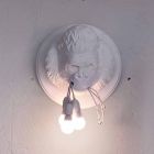 Candeeiro de parede com 3 luzes em Gorilla Ceramic Gray ou White Design - Rillago Viadurini