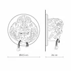 Candeeiro de parede com 3 luzes em Gorilla Ceramic Gray ou White Design - Rillago Viadurini