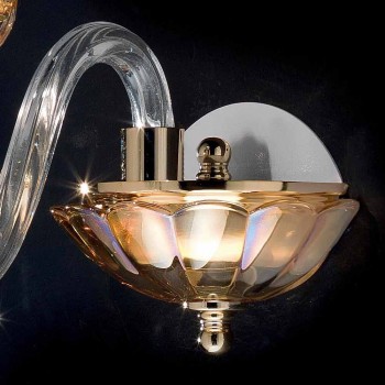Aplique de vidro clássico em cristal e vidro Belle, 2 peças