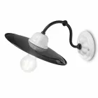 Arandela de cerâmica branca Potenza made in Italy by Ferroluce Viadurini