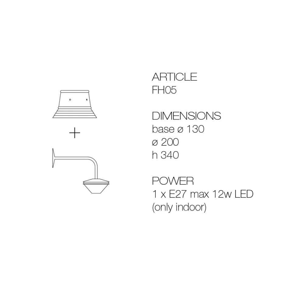 Aplique em Alumínio e Poliéster Fabricado na Itália - Junção Toscot Viadurini