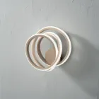 Candeeiro de parede em quarto de design moderno de metal dourado - Point Viadurini