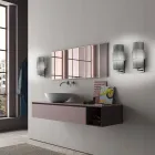 Arandela de parede em vidro soprado à mão em Veneza e metal - Satomi Viadurini