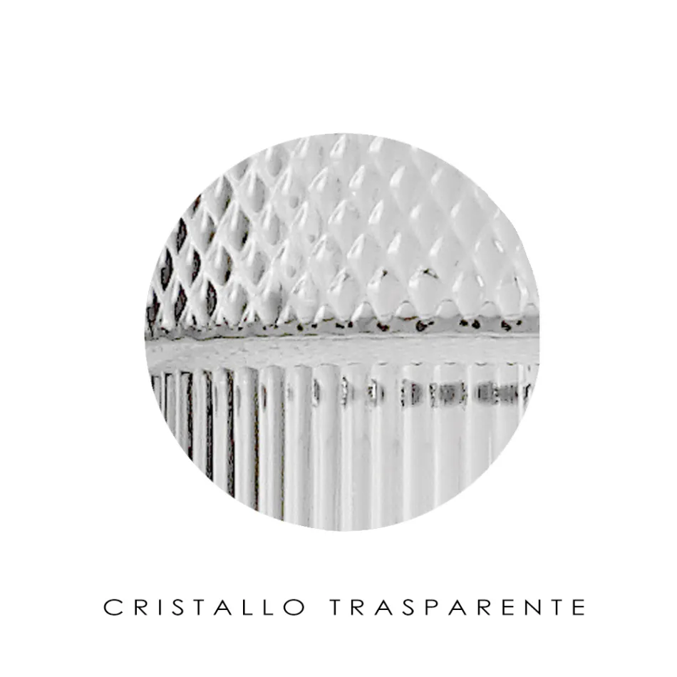 Arandela de parede em vidro soprado à mão em Veneza e metal - Satomi Viadurini