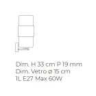 Arandela de parede em vidro soprado à mão em Veneza e metal - Satomi Viadurini