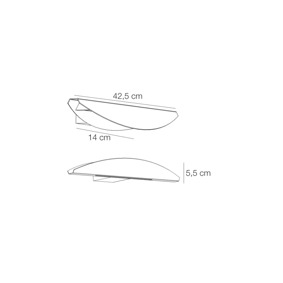 Luminária de Parede em Alumínio Reciclável em Várias Cores - Mila Viadurini