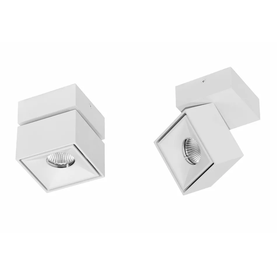 Candeeiro de parede LED decorativo em alumínio branco ou preto para interiores - Vernon Viadurini