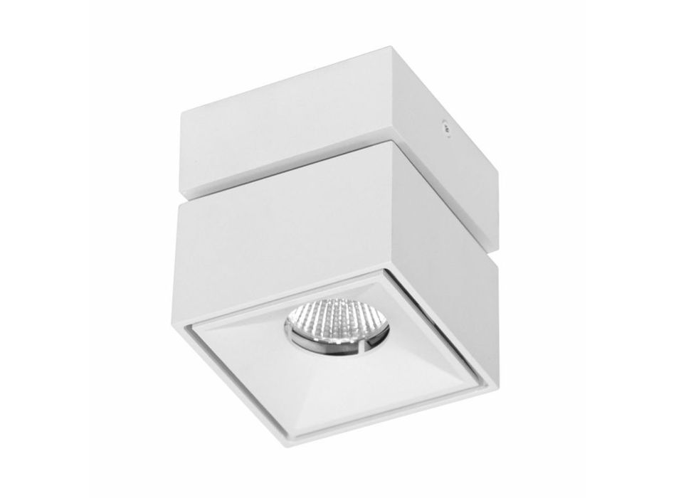 Aplique decorativo LED em alumínio branco ou preto para interiores - Vernon Viadurini