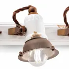 Design Applique e três focos de cerâmica e metal Lacey Viadurini