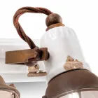 Design Applique e três focos de cerâmica e metal Lacey Viadurini