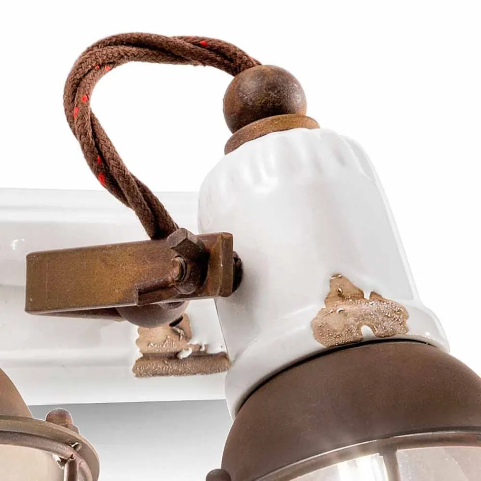 Design Applique e três focos de cerâmica e metal Lacey Viadurini