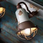 Design Applique e três focos de cerâmica e metal Lacey Viadurini