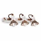 Design Applique e três focos de cerâmica e metal Lacey Viadurini