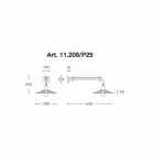 Linha de design moderno de parede Civetta by Aldo Bernardi Viadurini