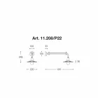 Linha de design moderno de parede Civetta by Aldo Bernardi Viadurini