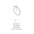 Candeeiro de parede Design em Alumínio Preto e Latão Natural Fabricado na Itália - Norma Viadurini