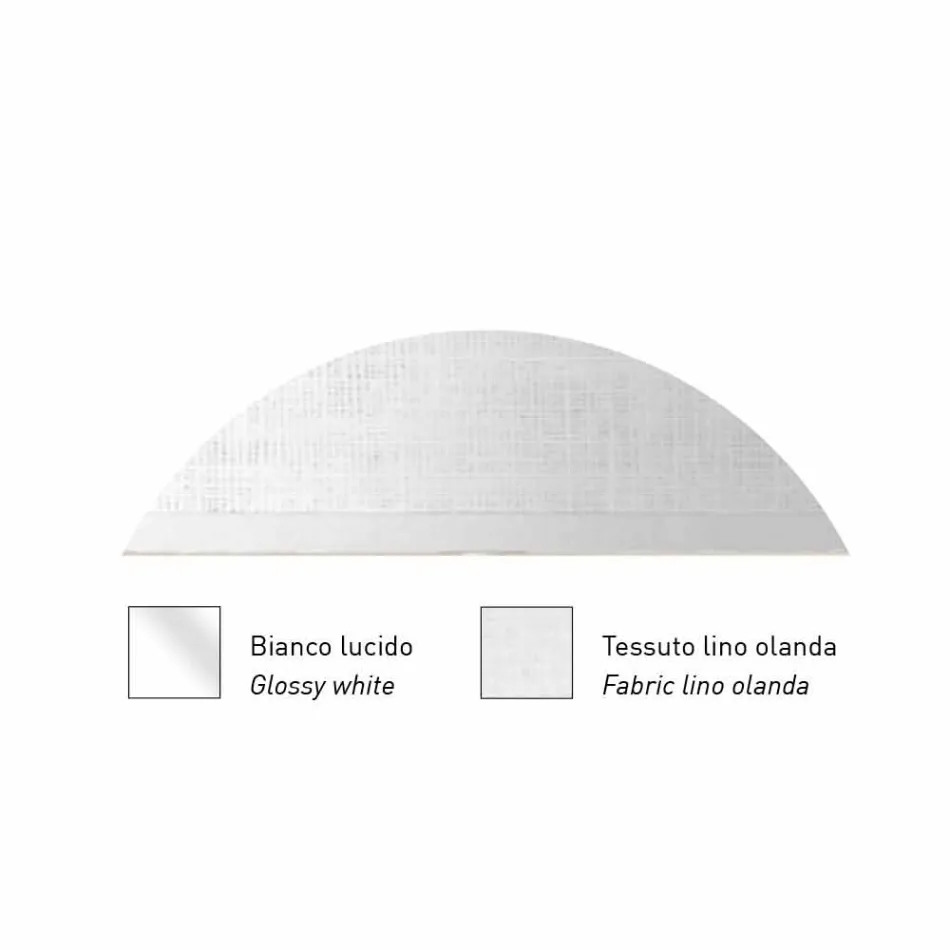 Candeeiro de parede de design em metal prateado ou acabamento branco fabricado na Itália - Jump Viadurini