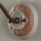 Candeeiro de parede exterior em Galestro e Metal feito à mão na Itália - Toscot Spoleto Viadurini