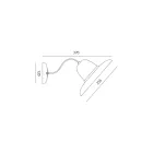 Candeeiro de parede exterior em Galestro e Metal feito à mão na Itália - Toscot Spoleto Viadurini