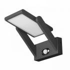 Aplique Solar Led Spotlight em Alumínio Branco ou Preto com Sensor - Hugo Viadurini