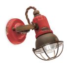 Applique Spotlight Estilo Industrial Artesanal em Ferro e Cerâmica - Loft Viadurini