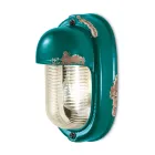 Luminária de Parede Cerâmica Artesanal e Ferro Industrial Vertical - Vintage Viadurini