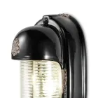 Luminária de Parede Cerâmica Artesanal e Ferro Industrial Vertical - Vintage Viadurini