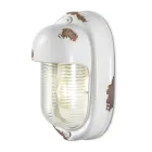 Luminária de Parede Cerâmica Artesanal e Ferro Industrial Vertical - Vintage Viadurini