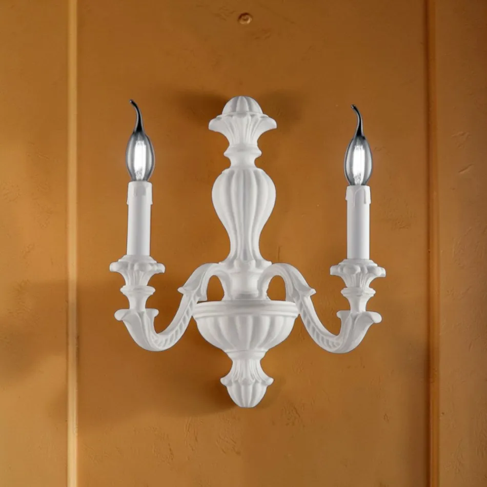 Arandela de madeira disponível com 1 ou 2 lâmpadas. Fabricada na Itália - Milão. Viadurini