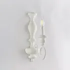 Luminárias de parede em madeira e ferro laqueado, fabricadas na Itália, para decoração de interiores - Toscana Viadurini