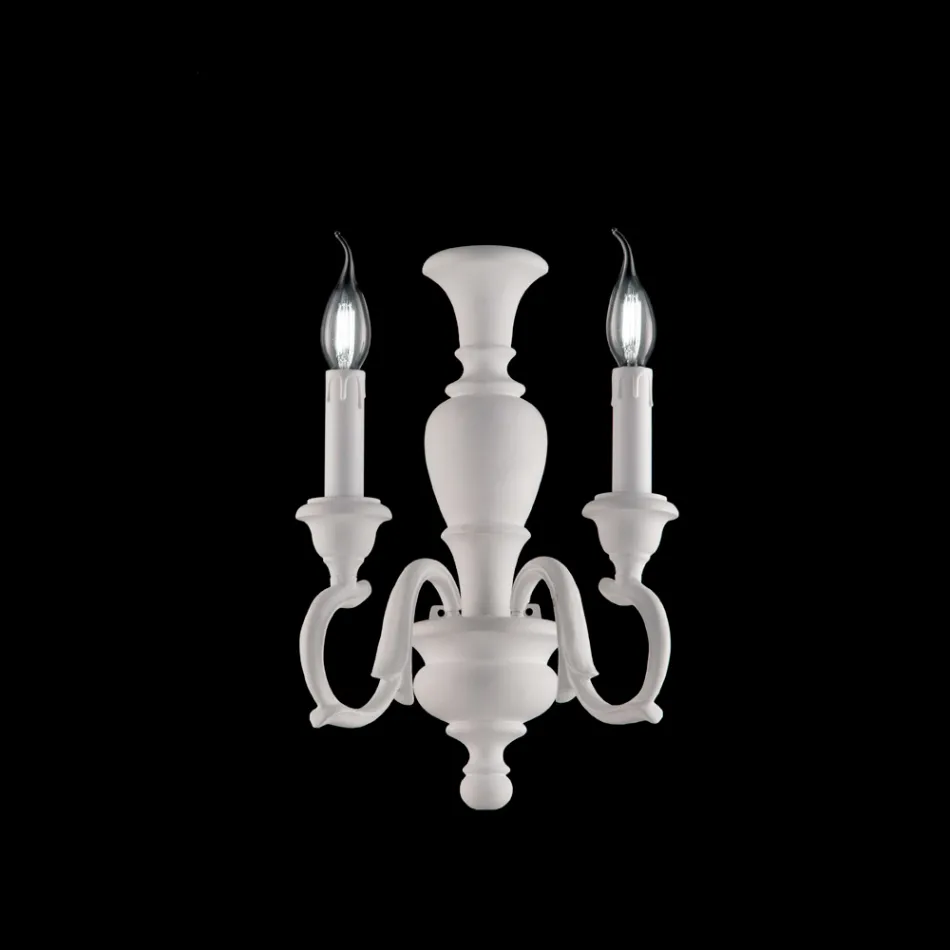 Luminárias de parede de madeira fabricadas na Itália para decoração de interiores - Florença Viadurini