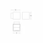 Aplique em latão e gesso fabricado na Itália - Cubetto Aldo Bernardi Viadurini