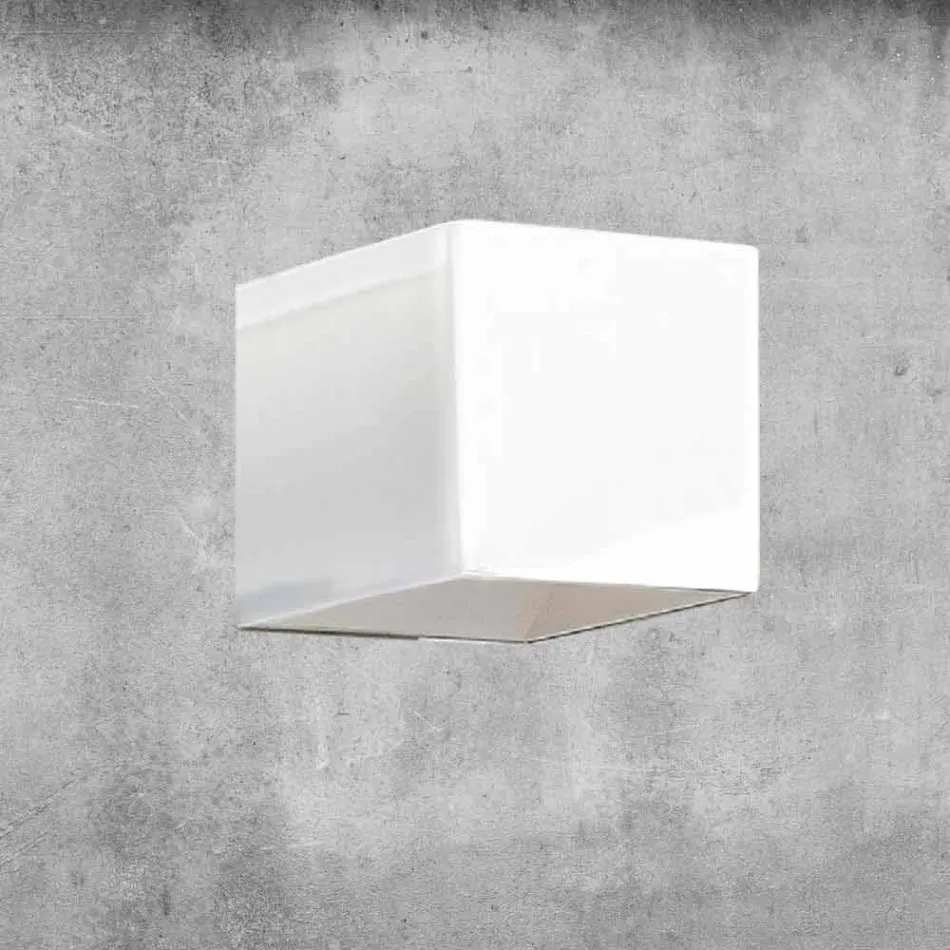 Aplique em latão e gesso fabricado na Itália - Cubetto Aldo Bernardi Viadurini