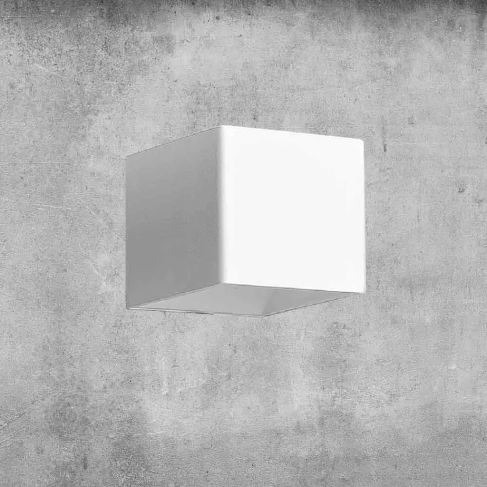 Aplique em latão e gesso fabricado na Itália - Cubetto Aldo Bernardi Viadurini