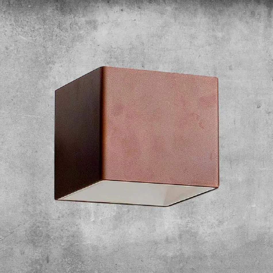 Aplique em latão e gesso fabricado na Itália - Cubetto Aldo Bernardi Viadurini