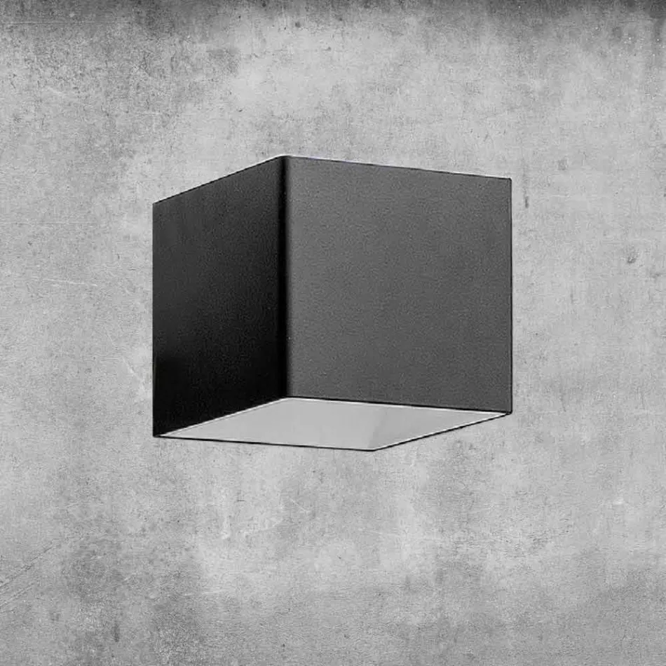 Aplique em latão e gesso fabricado na Itália - Cubetto Aldo Bernardi Viadurini