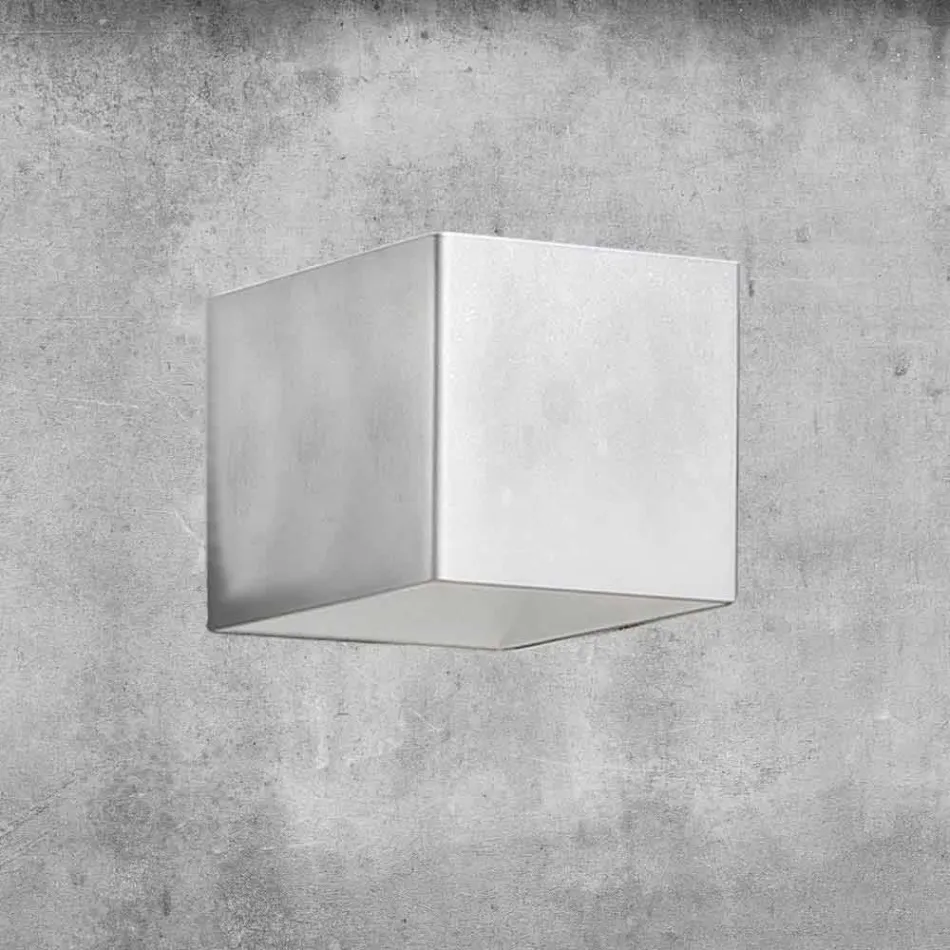 Aplique em latão e gesso fabricado na Itália - Cubetto Aldo Bernardi Viadurini