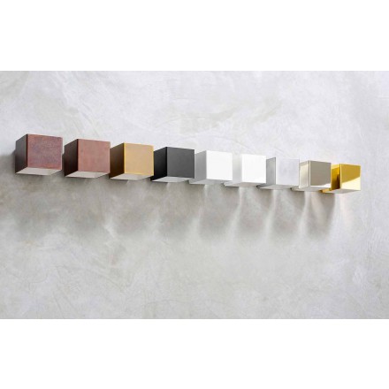 Aplique em latão e gesso fabricado na Itália - Cubetto Aldo Bernardi Viadurini