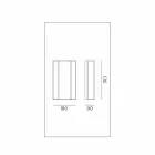 Candeeiro de parede em latão e vidro com 2 luzes de design artesanal - encadernado por Il Fanale Viadurini