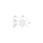 Luminária de parede vintage em latão com vidro opalino/transparente - Sereia Viadurini