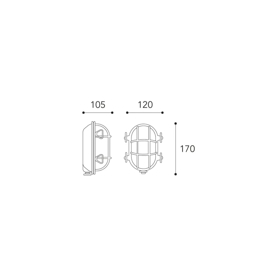 Luminária de parede vintage em latão com vidro opalino/transparente - Sereia Viadurini