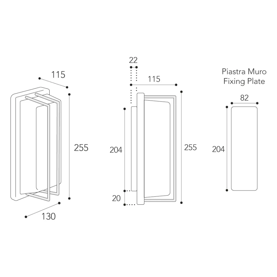 Luminária de parede vintage em latão, soquete E27, luz ambiente, fabricada na Itália - Cristal Viadurini