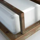 Luminária de parede vintage em latão, soquete E27, luz ambiente, fabricada na Itália - Cristal Viadurini