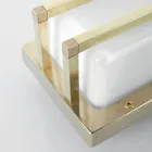 Luminária de parede vintage em latão, soquete E27, luz ambiente, fabricada na Itália - Cristal Viadurini