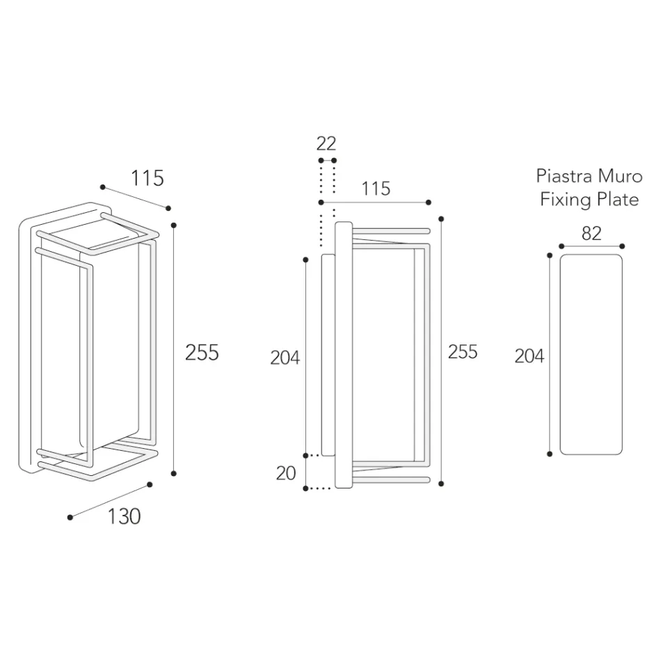 Arandela de parede vintage em latão, fabricada inteiramente na Itália - Cristal Viadurini