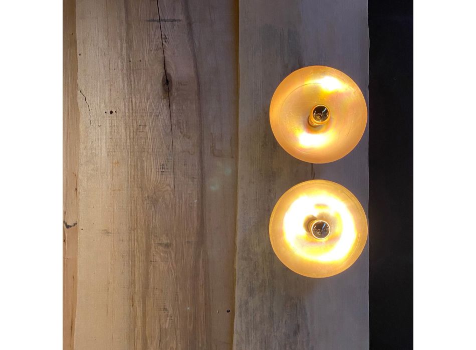 Candeeiro de parede LED exterior estilo vintage em latão fabricado na Itália - Manuto