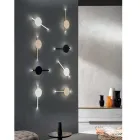 Candeeiro de parede LED de design moderno em branco, preto ou metal dourado - mão Viadurini
